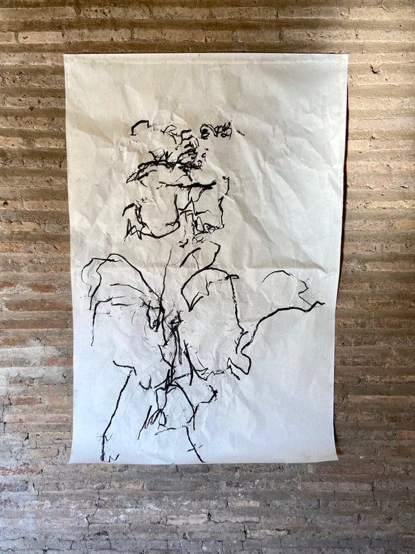 Topologie (Monster Me)/Topologies (Monster Me)
pastello ad olio su carta/oil pastel on paper 150 x 100 cm.